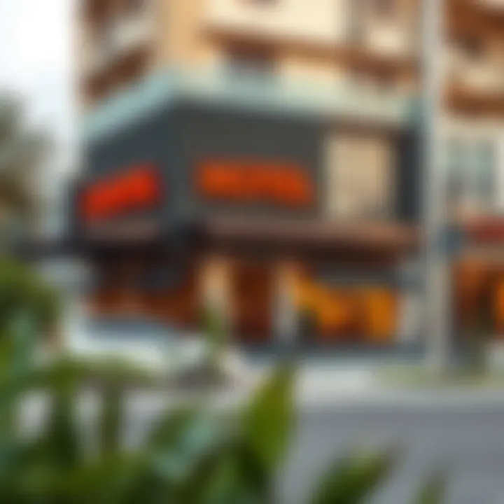 Exterior view of a budget hotel in Naif Market