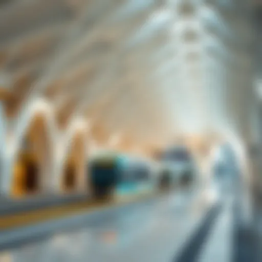 Modern architecture of Al Nahda Metro Station