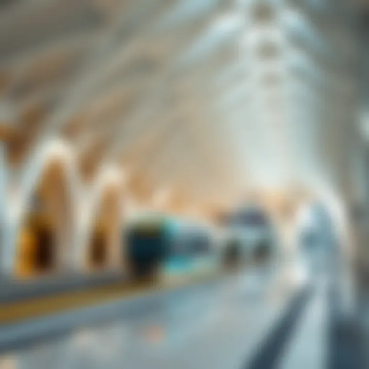 Modern architecture of Al Nahda Metro Station