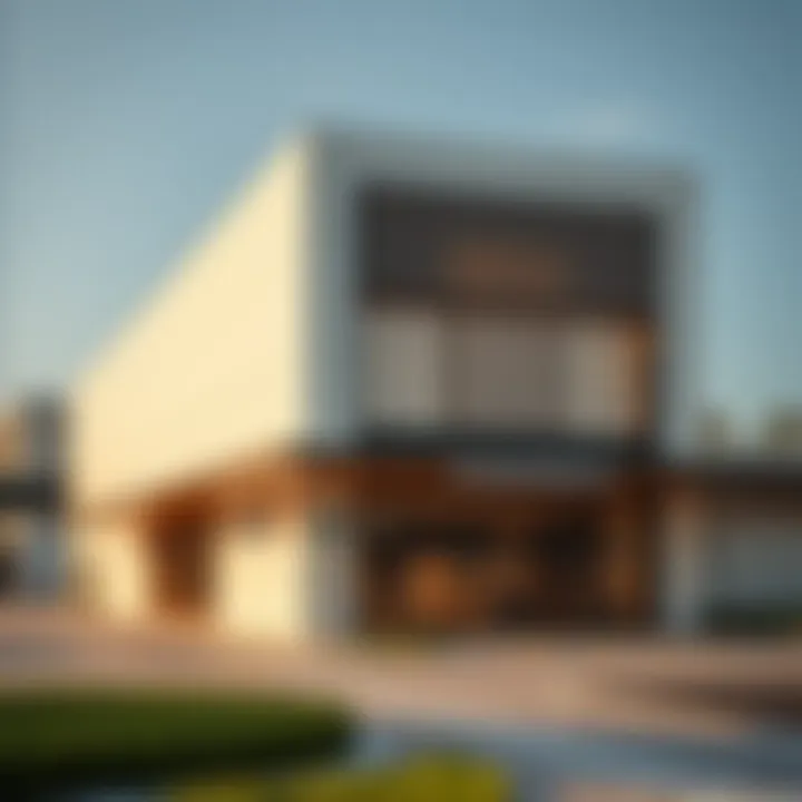 Exterior facade highlighting modern design elements of the station