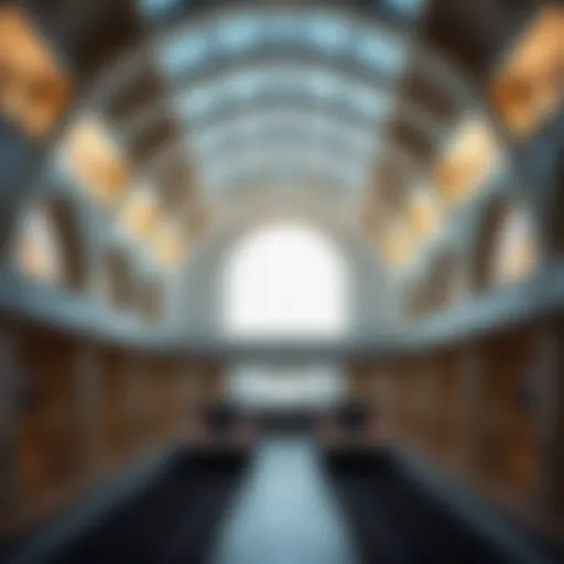 Interior view showcasing the architectural elegance of Al Rashidiya Metro Station