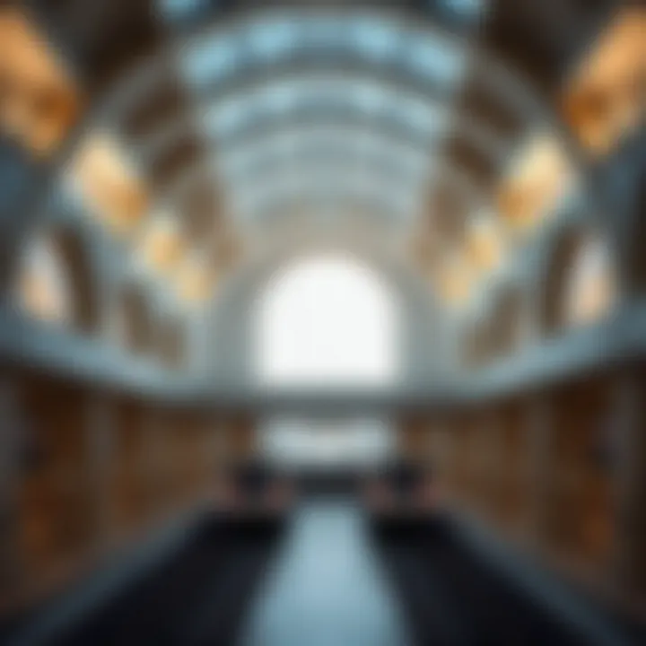 Interior view showcasing the architectural elegance of Al Rashidiya Metro Station