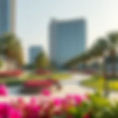 Vibrant community park adjacent to Al Shaiba Building G25, highlighting green space.