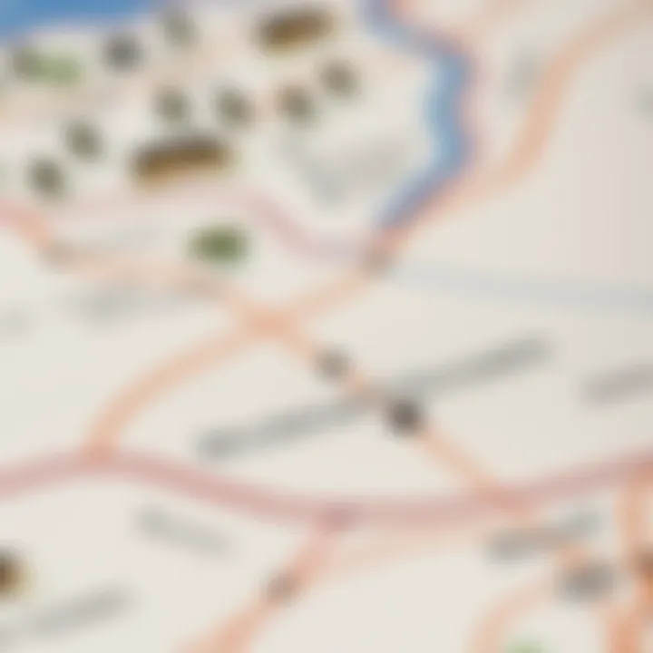 Map highlighting the location of Mamzar chalets in Dubai