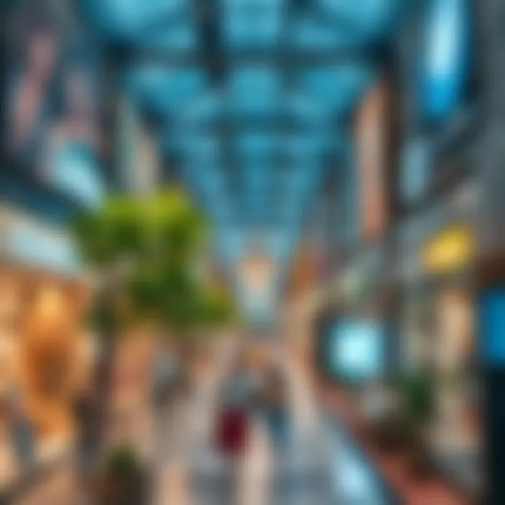 Artistic Expression Meets Retail in Art Living Malls A bustling art living mall showcasing a blend of shopping and artistic expression