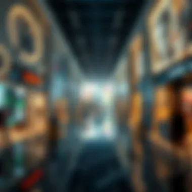 Immersive Art Experiences in Urban Shopping Spaces An immersive art exhibit within an urban shopping environment