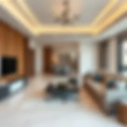 Stylish living area showcasing open floor design