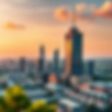 Panoramic skyline featuring Brands Creek Tower