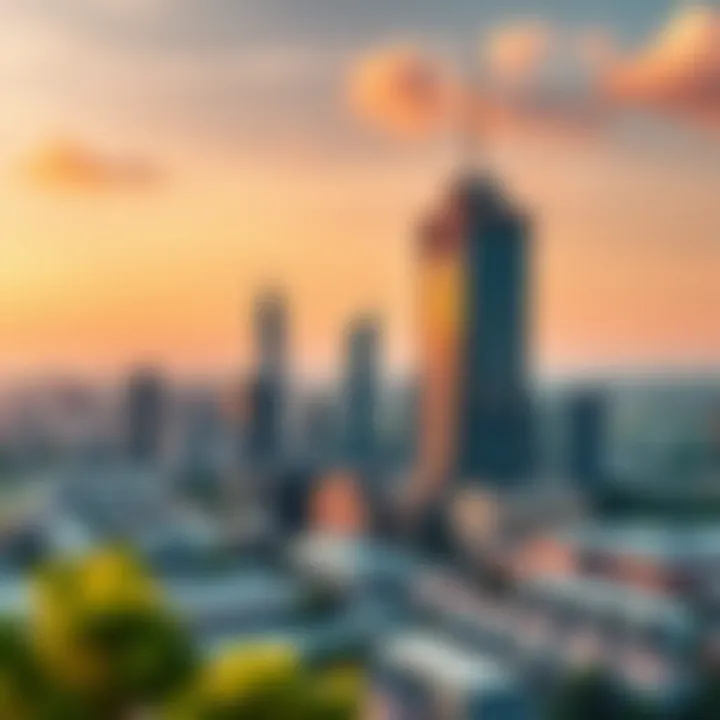 Panoramic skyline featuring Brands Creek Tower