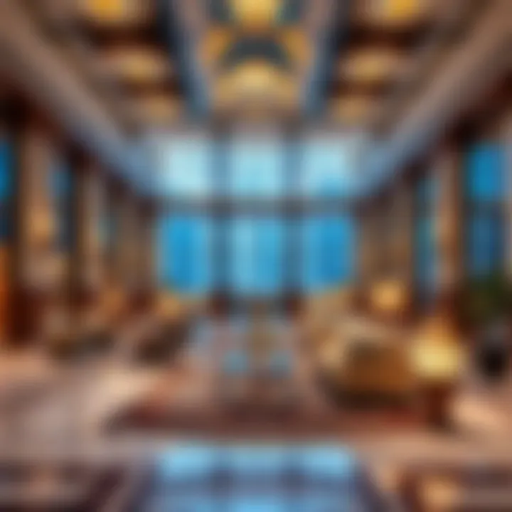 Opulent Lobby Design of Caesars Dubai Luxurious lobby area with opulent design and decor