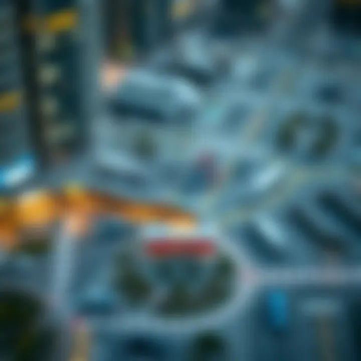 Map showing the strategic location of Centrepoint Metro Bus Station within Dubai