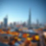 Dubai Skyline: Modern Architectural Marvels A panoramic view of Dubai's skyline showcasing modern architecture