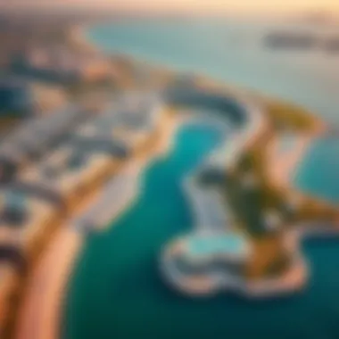 Aerial Perspective of Alzora Beach Aerial view of Alzora Beach and surrounding developments