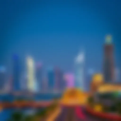 Skyline of Dubai showcasing luxury properties