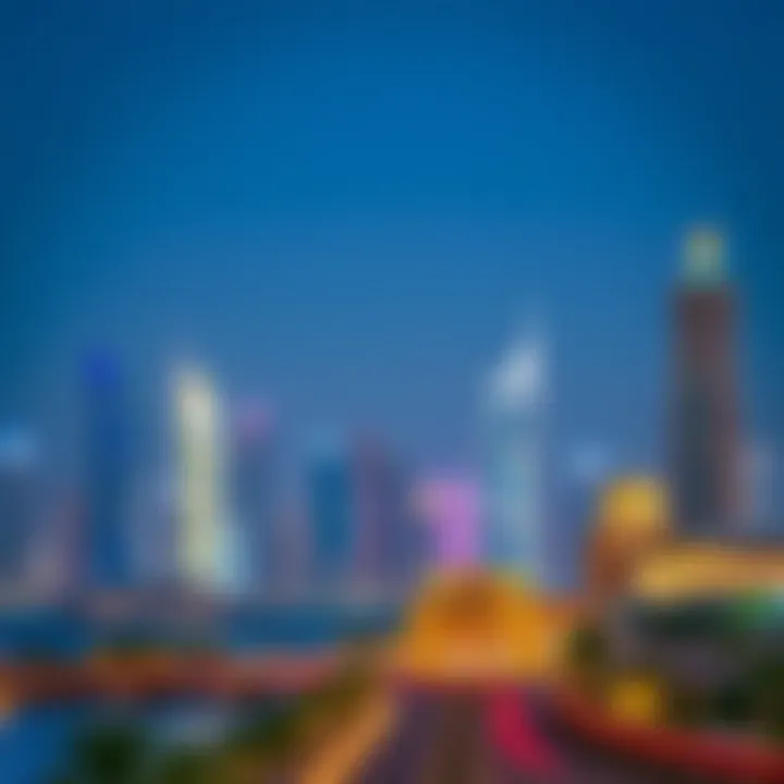 Skyline of Dubai showcasing luxury properties