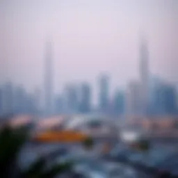 Dubai skyline with financial district