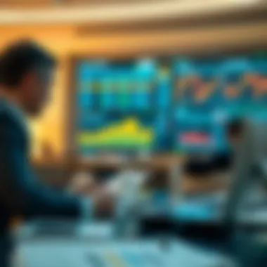 Investors analyzing financial data