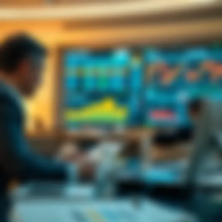 Investors analyzing financial data