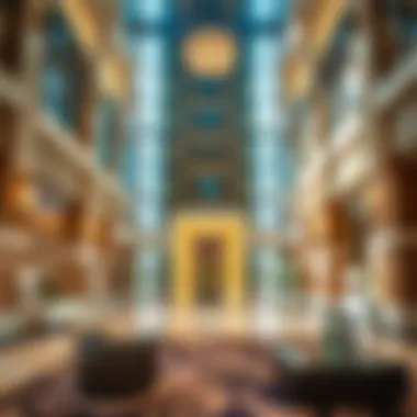 Damac Paramount Tower Lobby Interior Luxurious lobby interior of Damac Paramount Tower with elegant design