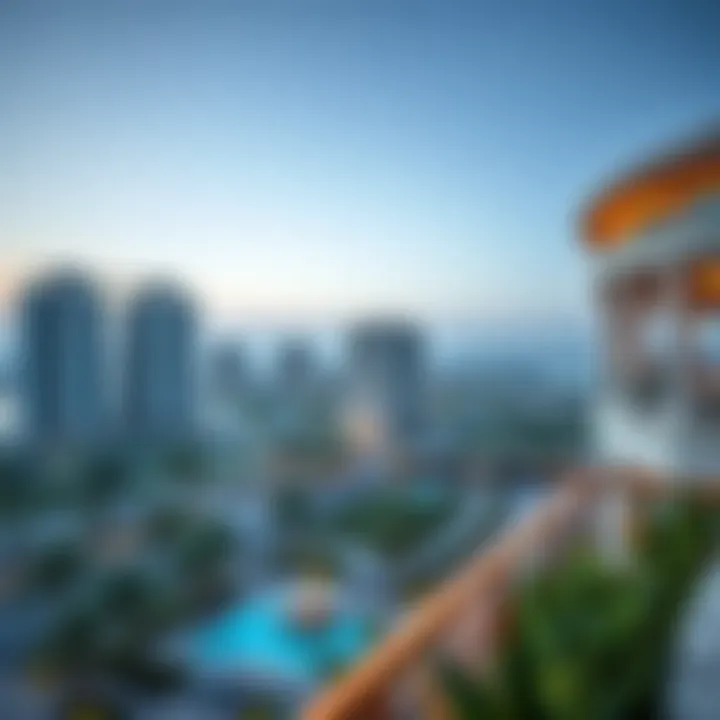 Luxury Living Spaces in Dubai A panoramic view of a luxury residential area developed by Danube