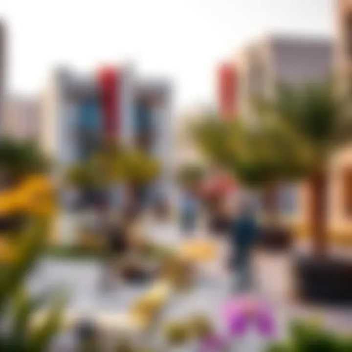 Vibrant community space in a residential area