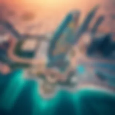 Aerial View of 7even Building Aerial view of the 7even Building showcasing its unique architectural design