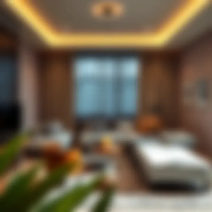 Shared living area showcasing affordability Affordable shared living area in Dubai