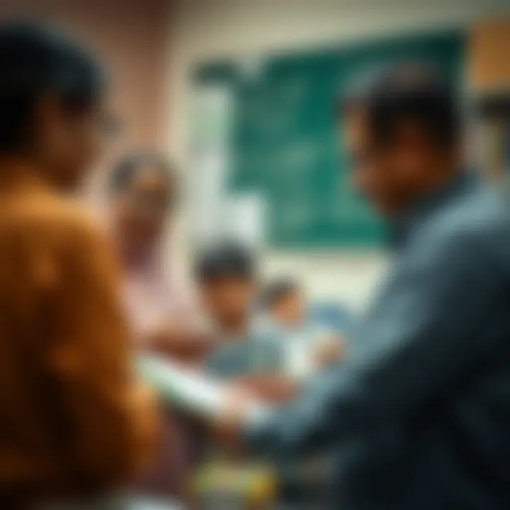 Parental Involvement in School Selection Parents discussing school options with educators