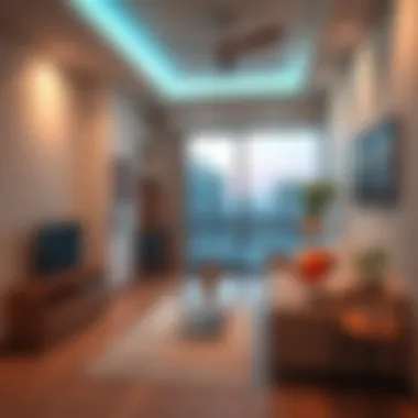 Comfortable studio living space