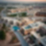 Stunning Aerial View of Al Furjan Villas Aerial view showcasing the stunning Al Furjan Villas community.