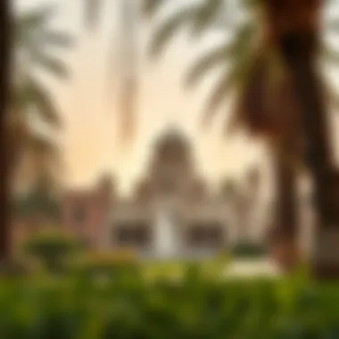 Historical landmarks within Al Mahatta Park highlighting Dubai's heritage