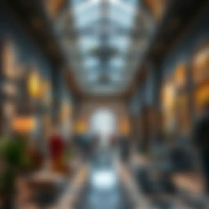 Cultural Hub: The Art Gallery Scene A bustling art gallery filled with diverse artworks