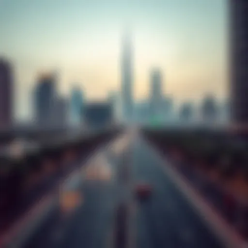 An Awe-Inspiring Skyline of Dubai Stunning skyline view along Amer Sheikh Zayed Road