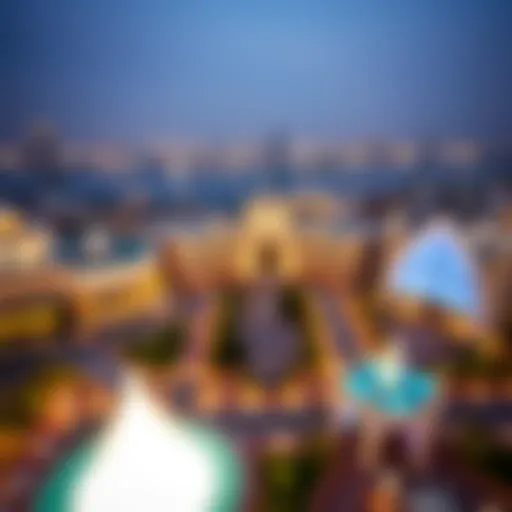 A panoramic view of Baniyas Square showcasing its architectural beauty