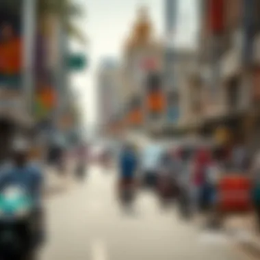 Dynamic Street Life Around Baniyas Square Vibrant street life surrounding Baniyas Square captured in a dynamic frame