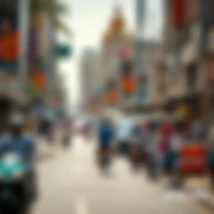 Dynamic Street Life Around Baniyas Square Vibrant street life surrounding Baniyas Square captured in a dynamic frame