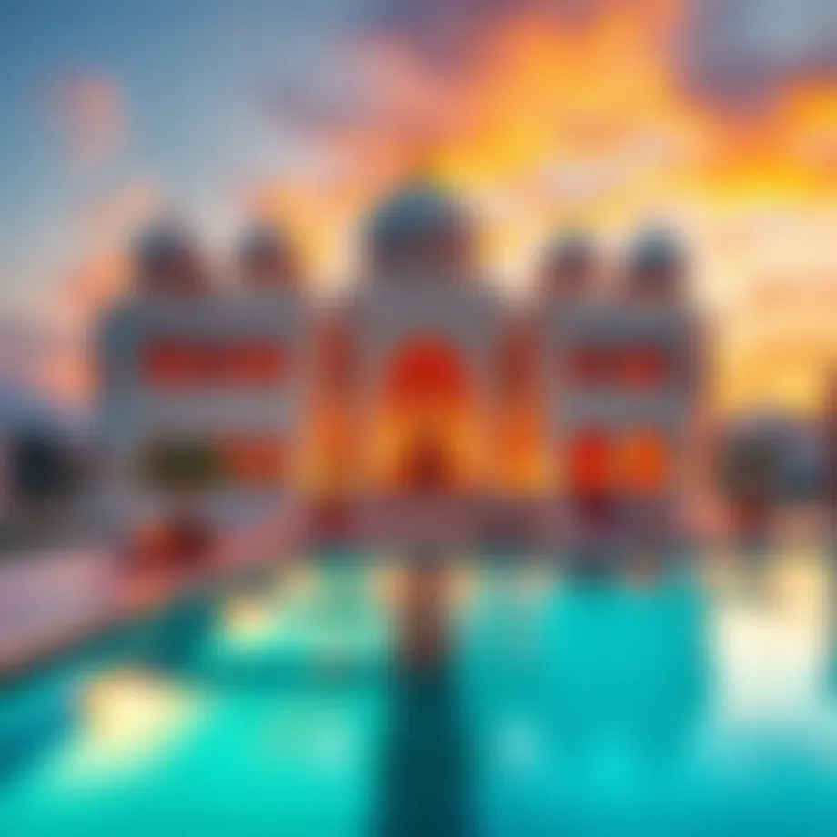 Stunning architectural view of Binghatti Venus at sunset