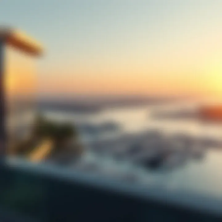Breathtaking view of the Bulgari Marina and surrounding landscape