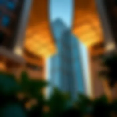 Architectural details of the Business Central Towers