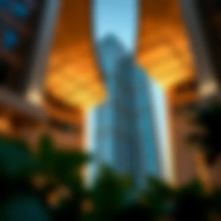 Architectural details of the Business Central Towers
