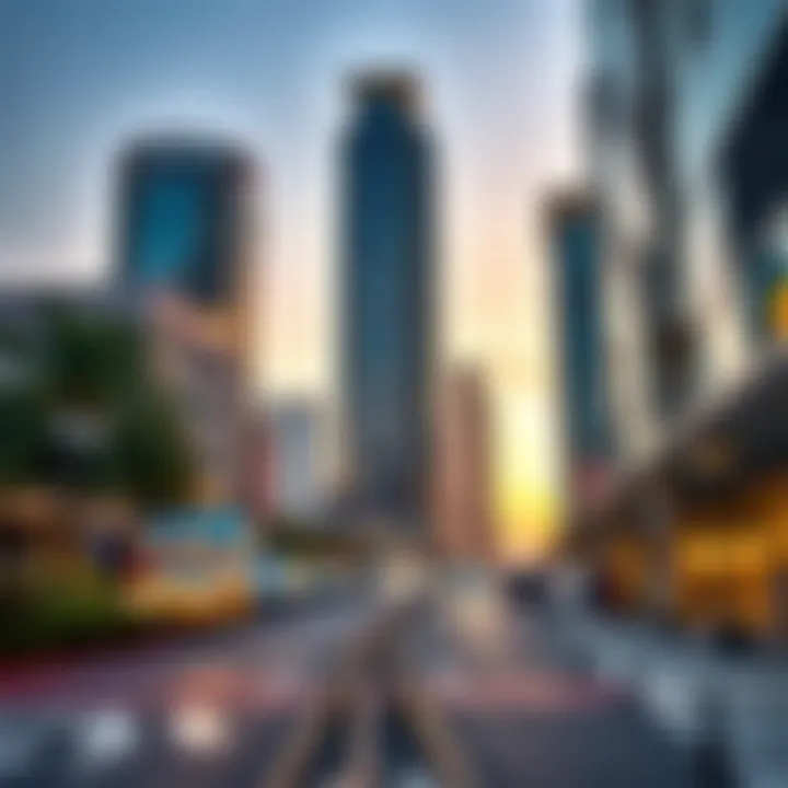 Vibrant urban lifestyle around Business Central Towers