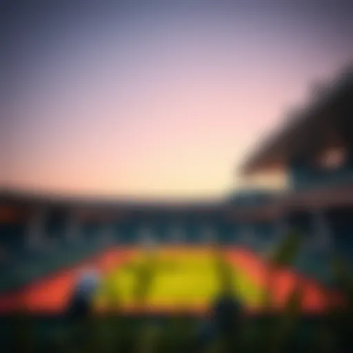 Architectural marvel of the Dubai Duty Free Tennis Stadium