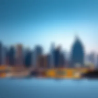 Dubai Skyline Featuring Falcon Properties Stunning skyline view of Dubai with Falcon properties