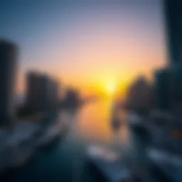 Stunning view of Dubai Marina