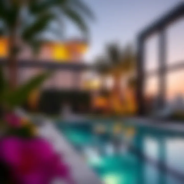 Lavish amenities like a private pool and garden in a Dubai residence