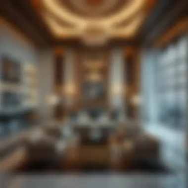 Luxurious interior of a grand residence with opulent furnishings