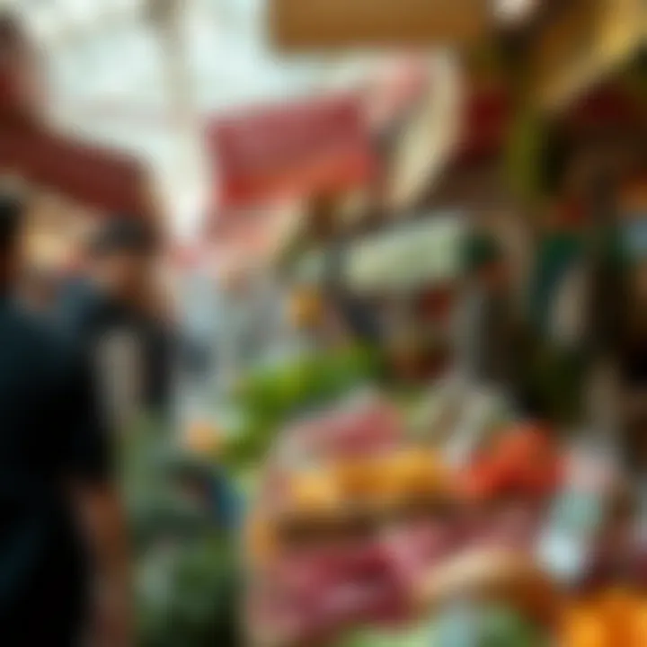 Investment opportunities highlighted in a bustling marketplace