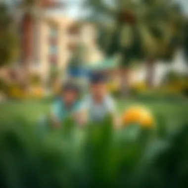 Family enjoying recreational activities in a park setting