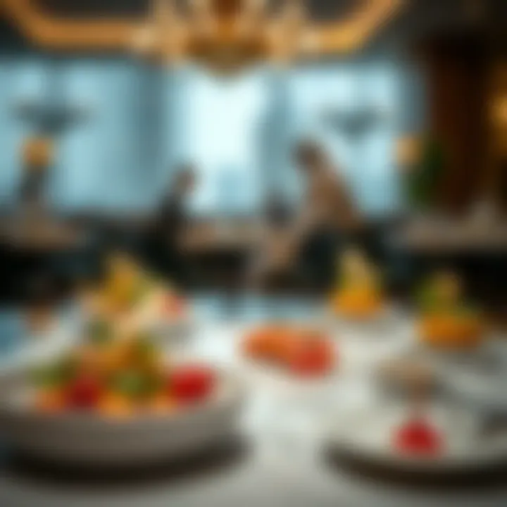 Exquisite cuisine presentation in JBR