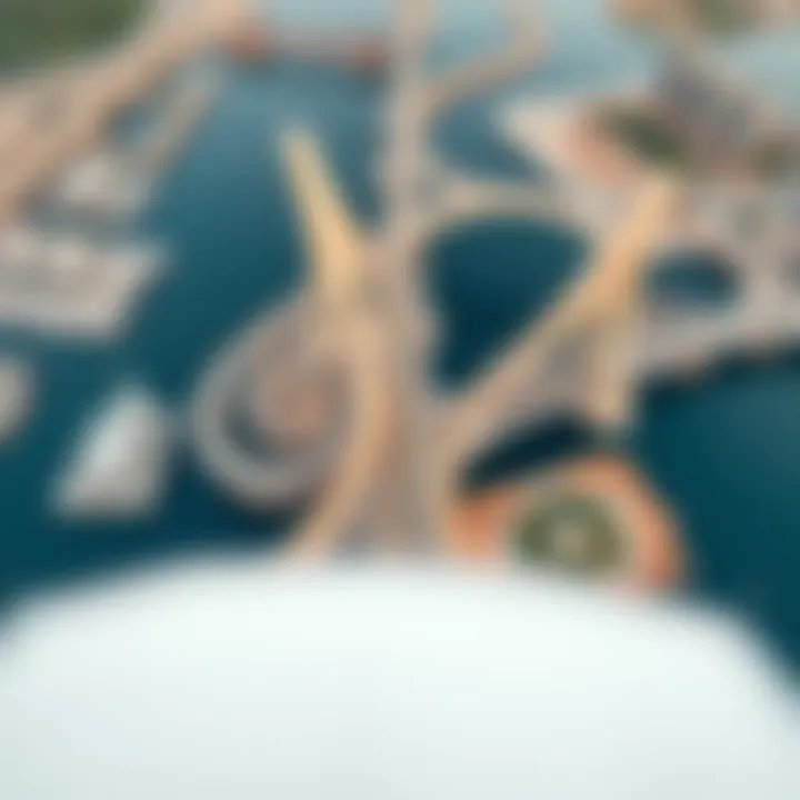 Aerial View of Maktoum Bridge and Salik Connection Aerial view of Maktoum Bridge highlighting its connection to Salik